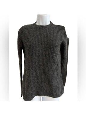 Pure Navy Brand Cashmere Dark Gray Single Cold Shoulder Sweater Size Small